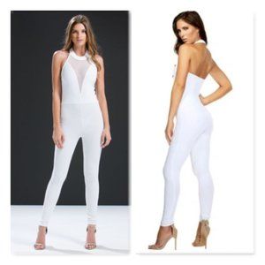 Top Chic Mesh Halter Jumpsuit